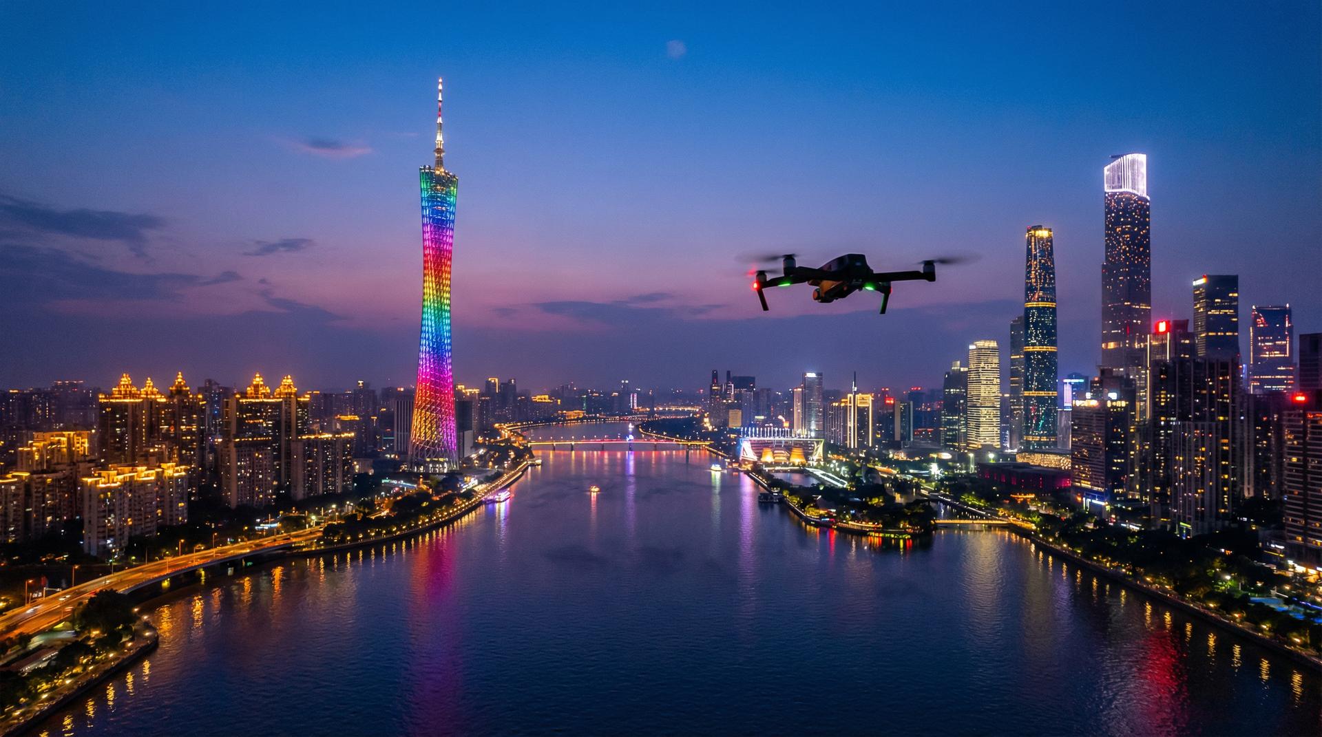 麻豆传媒航拍广州CBD视频